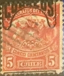 Sellos de America - Chile -  Intercambio 0,20  usd  5 cents. 1904