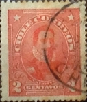 Sellos de America - Chile -  Intercambio 0,20  usd  2 cents. 1911