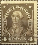 Stamps : America : Chile :  Intercambio 0,20  usd  4 cents. 1912