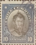 Stamps Chile -  Intercambio 0,20  usd  10 cents. 1912