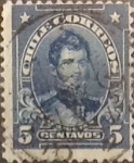 Stamps Chile -  Intercambio 0,20  usd  5 cents. 1911