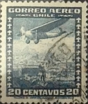 Stamps Chile -  Intercambio 0,20  usd  20 cents. 1936