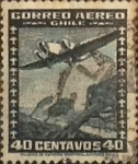 Stamps Chile -  Intercambio 0,20  usd  40 cents. 1938
