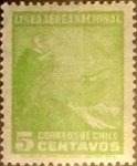 Stamps Chile -  Intercambio 0,25  usd  5 cents. 1931