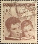 Stamps Chile -  Intercambio 0,20  usd 10 cents. 1966