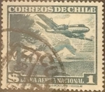 Stamps Chile -  Intercambio 0,20  usd 1 peso 1950