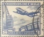 Stamps Chile -  Intercambio 0,20  usd 3 peso 1950