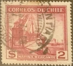 Stamps Chile -  Intercambio 0,20  usd 2 pesos 1938