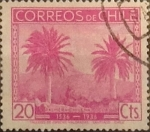 Stamps Chile -  Intercambio 0,25 usd 20 cents. 1936