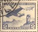 Stamps : America : Chile :  Intercambio 0,20 usd 2 cents. 1962