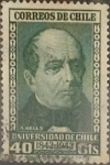 Stamps Chile -  Intercambio 0,20 usd 40 cents. 1942