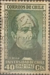 Stamps Chile -  Intercambio 0,20 usd 40 cents. 1942