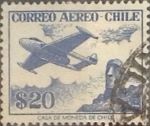 Stamps : America : Chile :  Intercambio 0,20 usd 20 pesos 1956