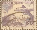 Stamps : America : Chile :  Intercambio 0,20 usd 5 pesos 1956