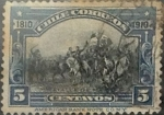 Stamps Chile -  Intercambio 0,20 usd 5 cents. 1910