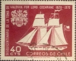 Stamps Chile -  Intercambio 0,25 usd 40 cents. 1970