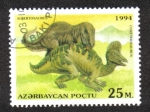 Sellos del Mundo : Asia : Azerbaiyn : Animales Prehistoricos 