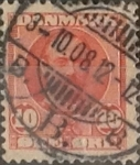 Sellos de Europa - Dinamarca -  Intercambio 0,30 usd 10 ore 1907