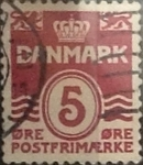 Stamps : Europe : Denmark :  Intercambio 0,25 usd 5 ore 1938