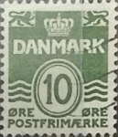 Sellos del Mundo : Europa : Dinamarca : Intercambio 0,20 usd 10 ore 1950