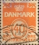 Stamps Denmark -  Intercambio 0,25 usd 40 ore 1971