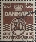 Sellos de Europa - Dinamarca -  Intercambio 0,20 usd 50 ore 1974