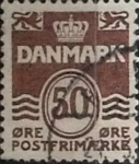 Stamps : Europe : Denmark :  Intercambio 0,20 usd 50 ore 1974