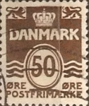 Sellos de Europa - Dinamarca -  Intercambio 0,20 usd 50 ore 1974