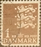 Sellos de Europa - Dinamarca -  Intercambio 0,20 usd 1 krone 1946