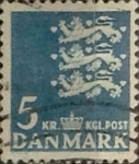 Sellos de Europa - Dinamarca -  Intercambio 0,20 usd 5 krone 1946