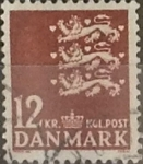 Sellos de Europa - Dinamarca -  Intercambio 0,55 usd 12 krone 1981