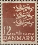 Sellos del Mundo : Europa : Dinamarca : Intercambio 0,55 usd 12 krone 1981
