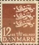 Sellos de Europa - Dinamarca -  Intercambio 0,55 usd 12 krone 1981