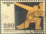 Stamps Denmark -  Intercambio 0,25 usd 2,80 krone 1986