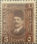 Stamps : Africa : Egypt :  Intercambio 0,40 usd 5 miles. 1929