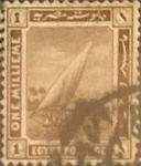 Stamps : Africa : Egypt :  Intercambio 0,80 usd 1 miles. 1921