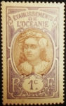 Stamps France -  Mujer Tahitiana