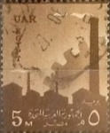 Stamps Egypt -  Intercambio 0,20 usd 5 miles. 1958