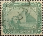 Stamps Egypt -  Intercambio 0,20 usd 2  miles. 1888