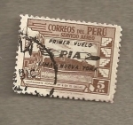 Stamps Peru -  Primer vuelo PIA Lima-NY