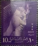 Stamps : Africa : Egypt :  Intercambio 0,30 usd 10 miles. 1958