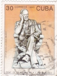 Sellos de America - Cuba -  estatua de Tchaikovsky