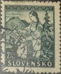 Sellos de Europa - Eslovaquia -  Intercambio ma4xs 0,50 usd  2 k. 1939