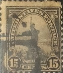 Stamps United States -  Intercambio 0,30 usd 15 cents. 1922
