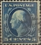 Sellos de America - Estados Unidos -  Intercambio 0,20 usd 5 cents. 1911