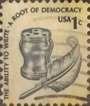Sellos de America - Estados Unidos -  Intercambio 0,20 usd 1 cents. 1977