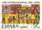 Stamps Spain -  (54) AÑO INTERNACIONAL DEL NIÑO.LA BIBLIOTECA, DIBUJO INFANTIL. EDIFIL 2519 