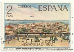 Stamps : Europe : Spain :  HISPANIDAD 1972. VISTA DE SAN JUAN DE PUERTO RICO 1870. EDIFIL 2108