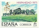 Stamps Spain -  HISPANIDAD 1975. LA CARRETA,OBRA DE BELLONI. EDIFIL 2294