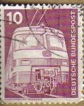 Stamps Germany -  ALEMANIA 1975 Scott 1171 Sello Básico Industrialización Tren Eléctrico 10 usado Michel 847 Allemagne